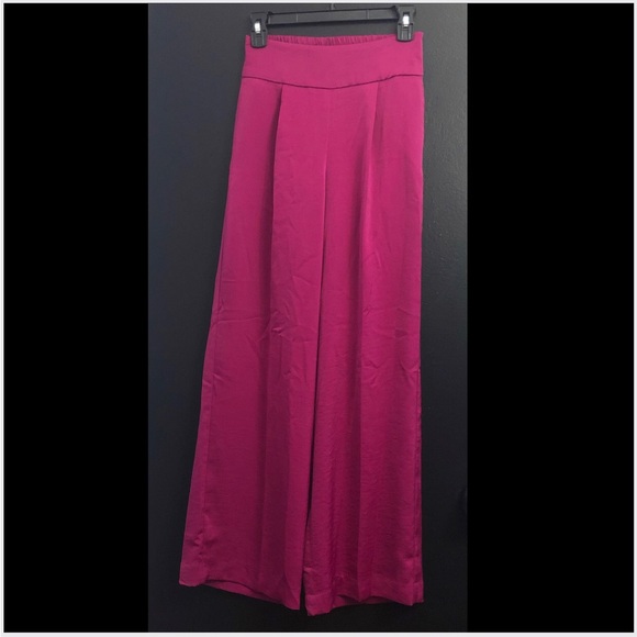 Express Pants - EXPRESS Berry Magenta High-Waist Wide-Leg Pants